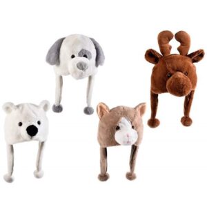 Berretto con paraorecchie animaletto in peluche