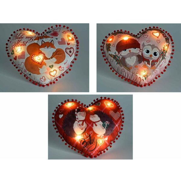 Cuscino sfoderabile con luci led Winter Love - immagine 2