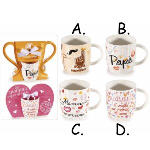 Tazza in porcellana mamma o papà