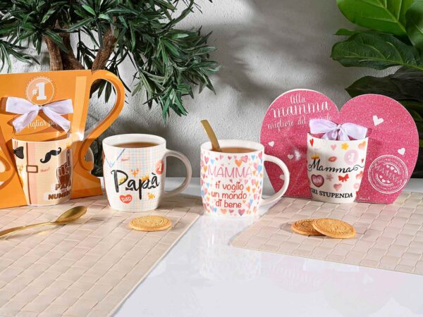 Tazza in porcellana mamma o papà - immagine 3
