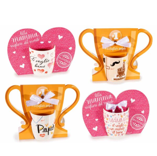 Tazza in porcellana mamma o papà - immagine 2