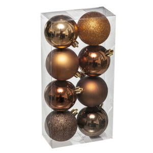 Set 8 palle di natale bronzo D.70mm