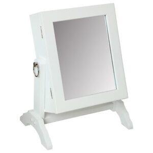 Portagioie armadietto con specchio bianco
