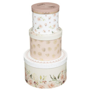 Set 3 scatole Princess con rose