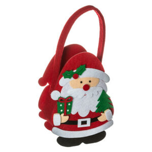 Borsetta in feltro babbo natale con regalo e alberino