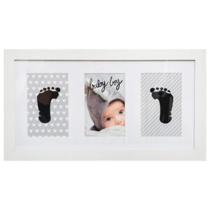 Kit impronta con porta foto bianco