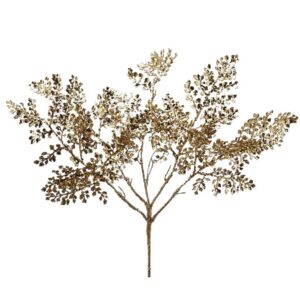 Ramo di felce con Paillets e glitter oro