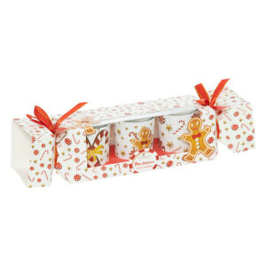 Set 3 candele decorate al profumo di Pan di Zenzero in scatola regalo