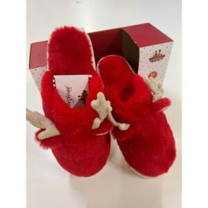 Pantofole donna rosse Renna