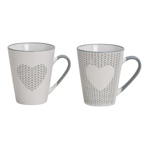 Tazza in ceramica con cuore grigio