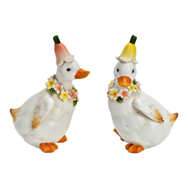 Anatra con cappello tulipano h.14cm