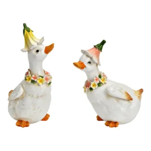 Anatra con cappello tulipano h.19cm