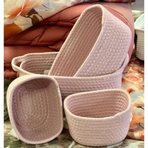 Cesta in corda rosa
