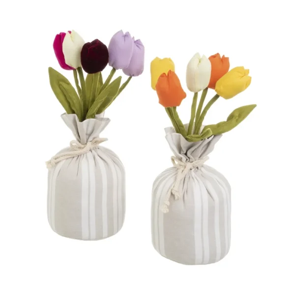 Fermaporta vasetto con tulipani - immagine 5