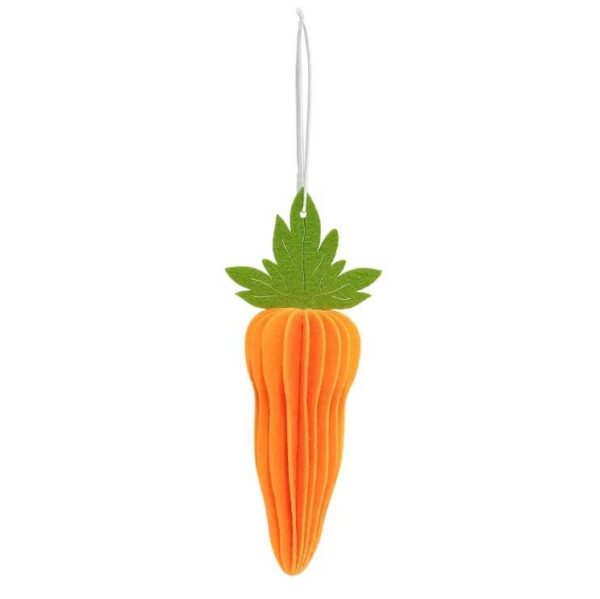 Carota da appendere in feltro