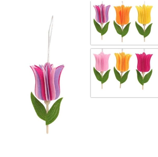 Tulipano da appendere in feltro