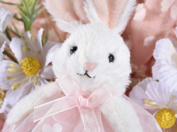 Coniglietto con abito in tulle a fiori da appendere - immagine 2