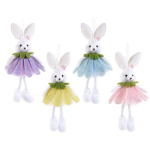 Coniglietto con vestito a fiore da appendere