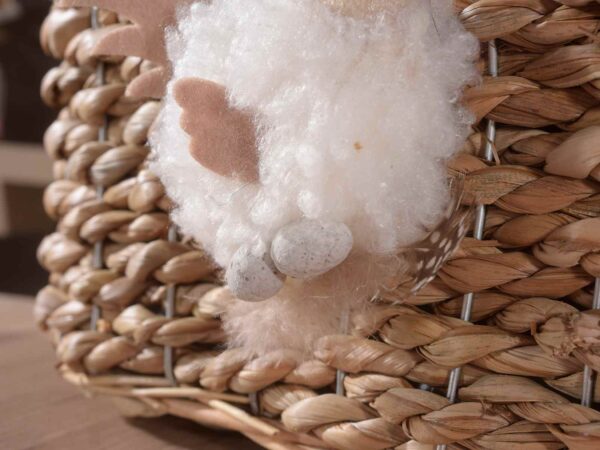Gallinella con piume e uova da appendere - immagine 2
