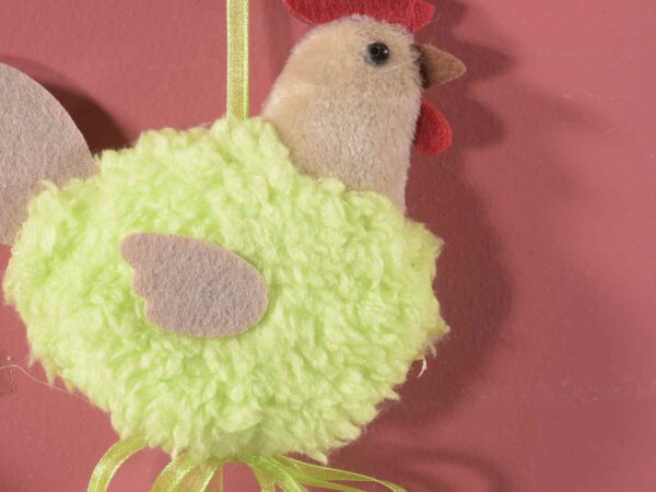Gallinella con nastri da appendere - immagine 2