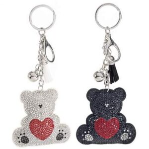 Charm portachiavi Orsetto con strass