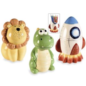 Portapenne per bambini leone/coccodrillo/missile
