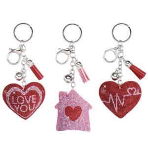 Charm portachiavi Love con strass