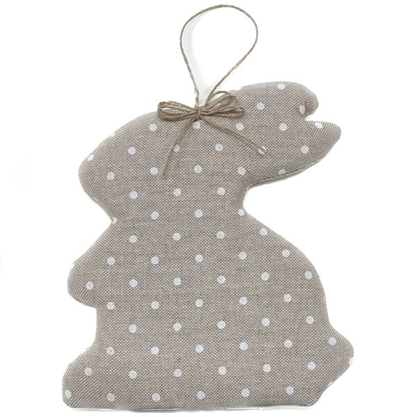 Presina coniglio a pois beige e bianco