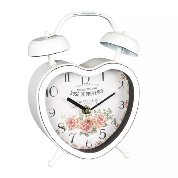 Orologio sveglia Rose de Provence a cuore