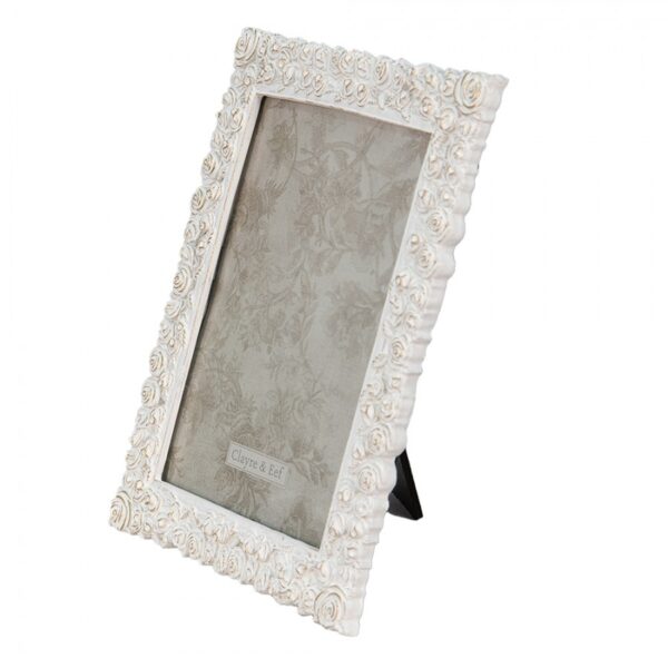 Cornice portafoto con fiorellini bianchi - immagine 2