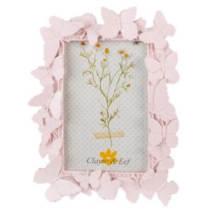 Cornice portafoto con farfalle rosa
