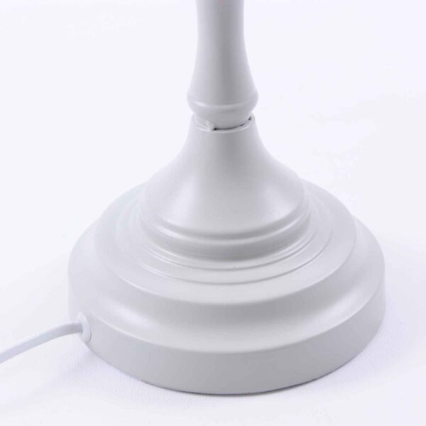Lampada da tavolo in metallo grigio perla h.56cm o h.70cm - immagine 3