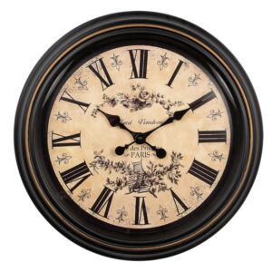 Orologio in metallo nero Paris