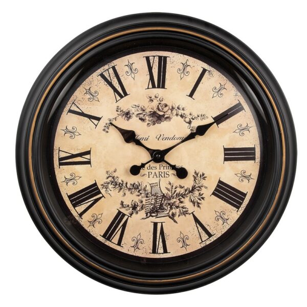 Orologio in metallo nero Paris