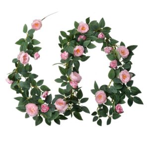 Ghirlanda con fiori rosa