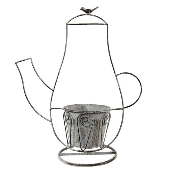 Porta vaso caffettiera in metallo - immagine 2