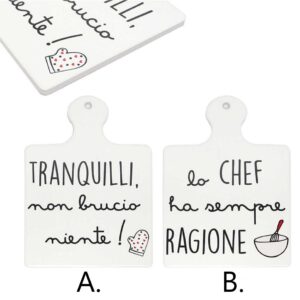Sottopentola tagliere con scritte