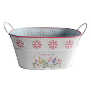 Porta vaso ovale Flowers