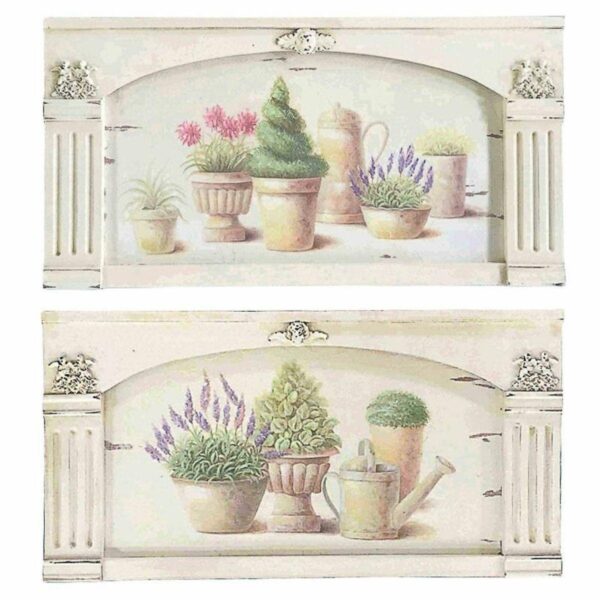 Quadro in legno con piante
