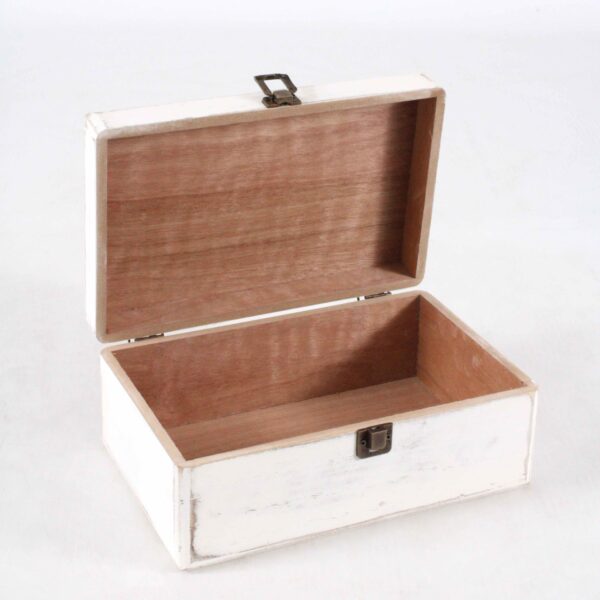 Bauletto in legno bianco shabby - immagine 3