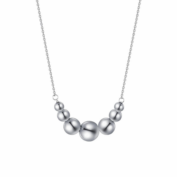 Collana donna in acciaio e sfere - immagine 2