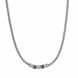 Collana uomo in acciaio con elementi