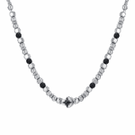 Collana uomo in acciaio con rosa dei venti IP nero - immagine 3