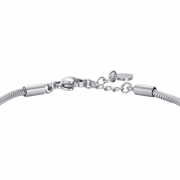 Bracciale bambina in acciaio con farfalla e cristalli - immagine 3
