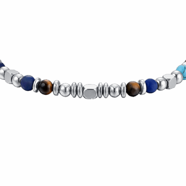 Bracciale bambino in acciaio con pietre multicolor - immagine 2