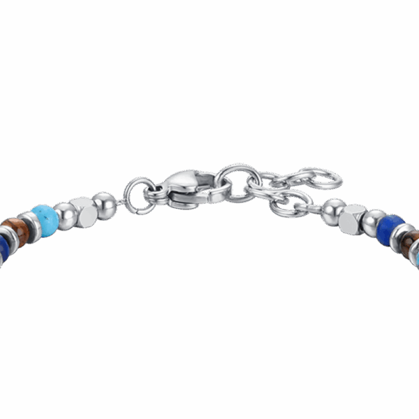 Bracciale bambino in acciaio con pietre multicolor - immagine 3