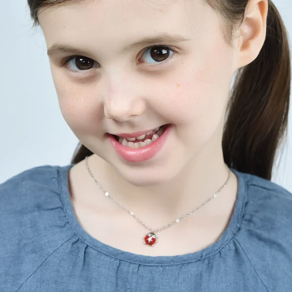 Collana bambina in acciaio con coccinella - immagine 3