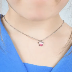 Collana bambina in acciaio con farfalla