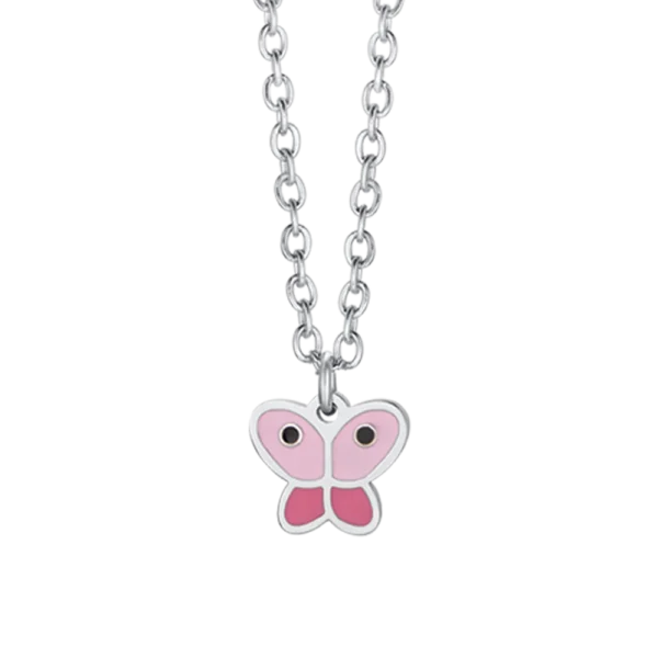 Collana bambina in acciaio con farfalla - immagine 4