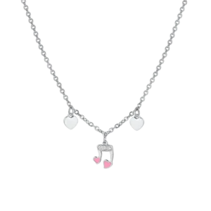 Collana bambina in acciaio con nota musicale